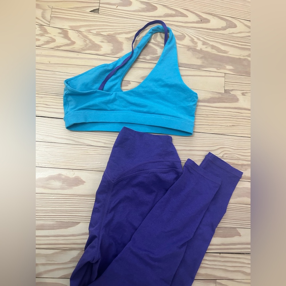 Blue and Purple Activewear Set